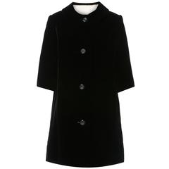 Dior haute couture black coat, Autumn/Winter 1959 11
