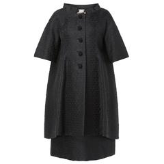 Courrèges haute couture black dress & coat, circa 1965 4