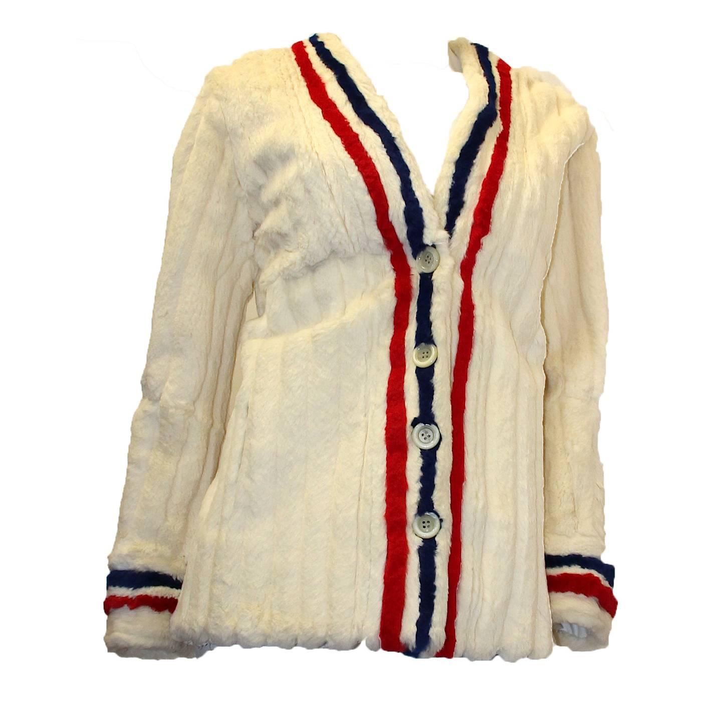 1960s Tricolor Ermine Fur Jacket