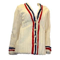 1960er Jahre Tricolor Hermelin Pelz Jacke