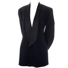 Vintage Giorgio Armani Tuxedo Jacket Shawl Collar Vetimenta Spa Black Label