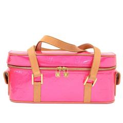 Vintage Louis Vuitton Sullivan Horizontal GM Pink Fuchsia Vernis Leather Hand Bag