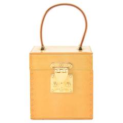 Vintage Louis Vuitton Bleeker Yellow Vernis Leather Cosmetic Case HandBag