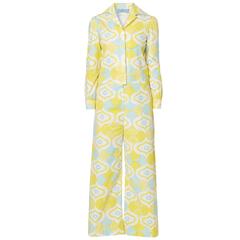 Twiggy yellow & blue print jumpsuit, circa 1967 11