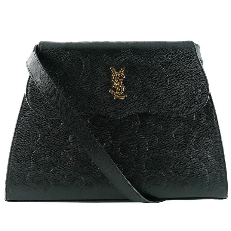 Yves Saint Laurent YSL Vintage Black Leather Arabesque Shoulder Bag at  1stDibs | ysl vintage bag, ysl vintage leather bag, ysl vintage shoulder bag