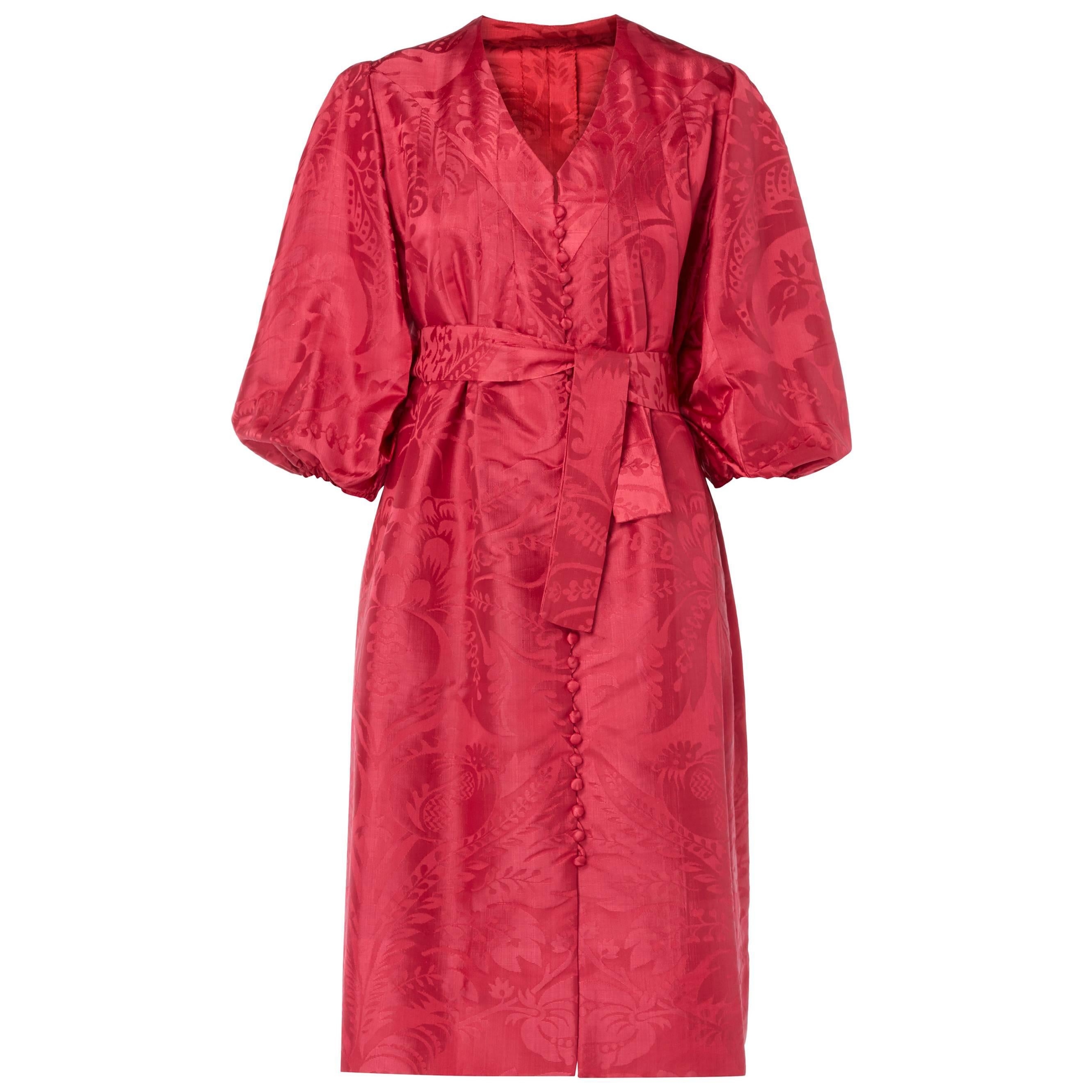 Echegaray red dress, circa 1960 For Sale