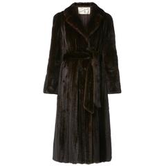 Gainsborough brown mink coat, circa 1969