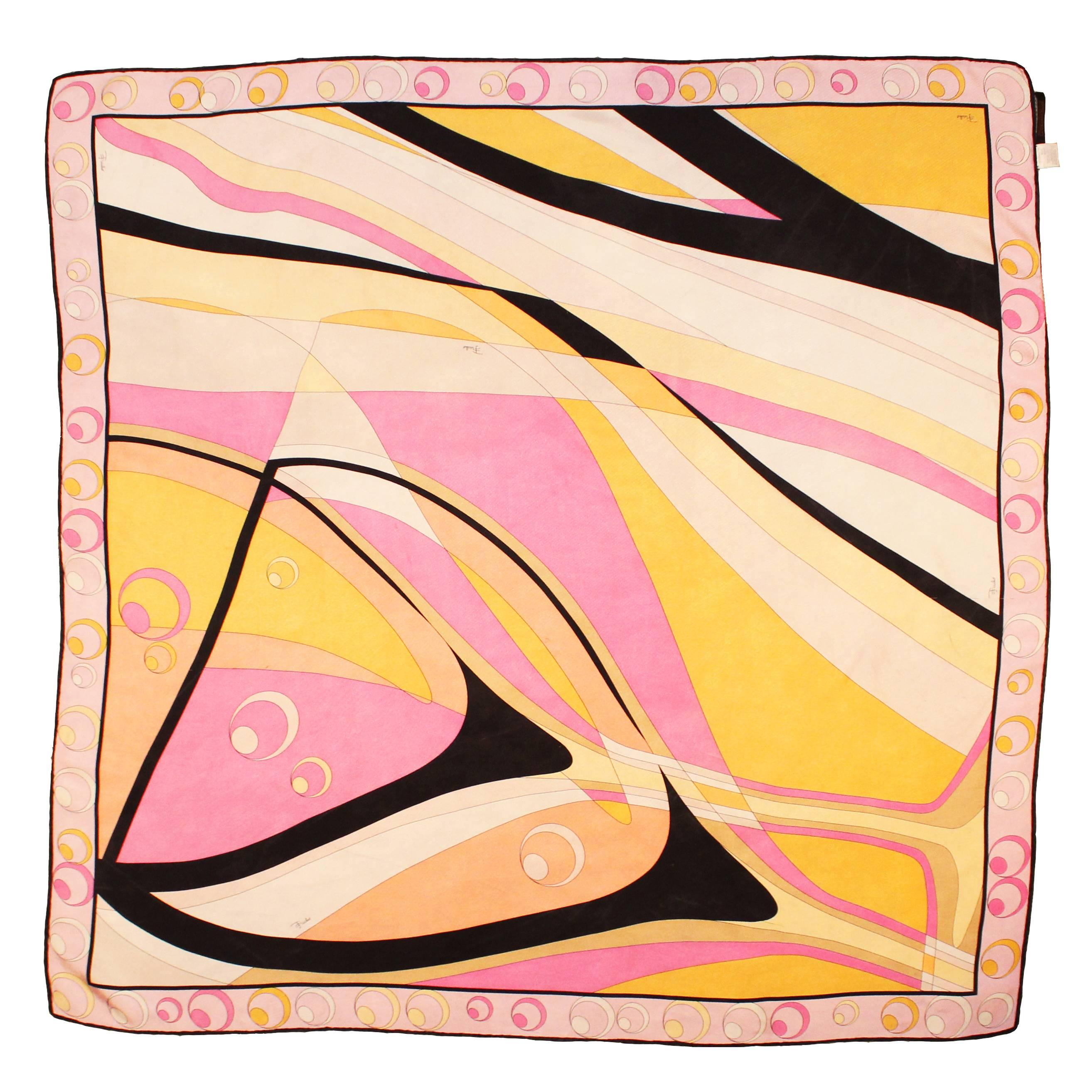 Pucci Printed Silk Scarf in Pink