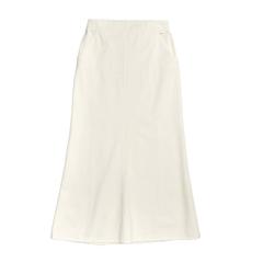 Chanel White Denim Long Skirt 10
