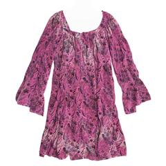 Balmain Fuchsia Silk Short Dress