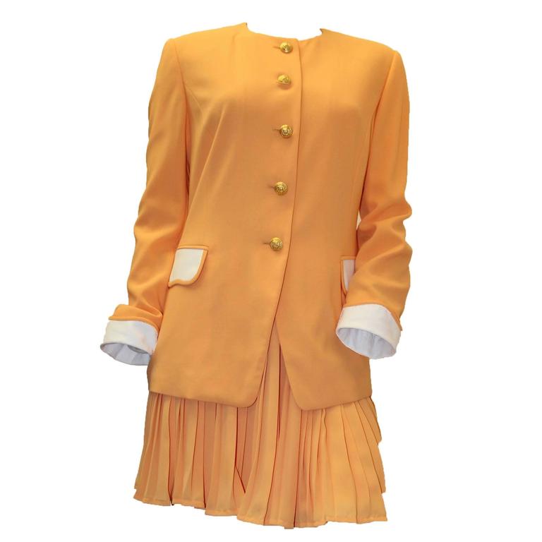 1980s Escada Two Piece Jacket and Skirt Set For Sale at 1stDibs