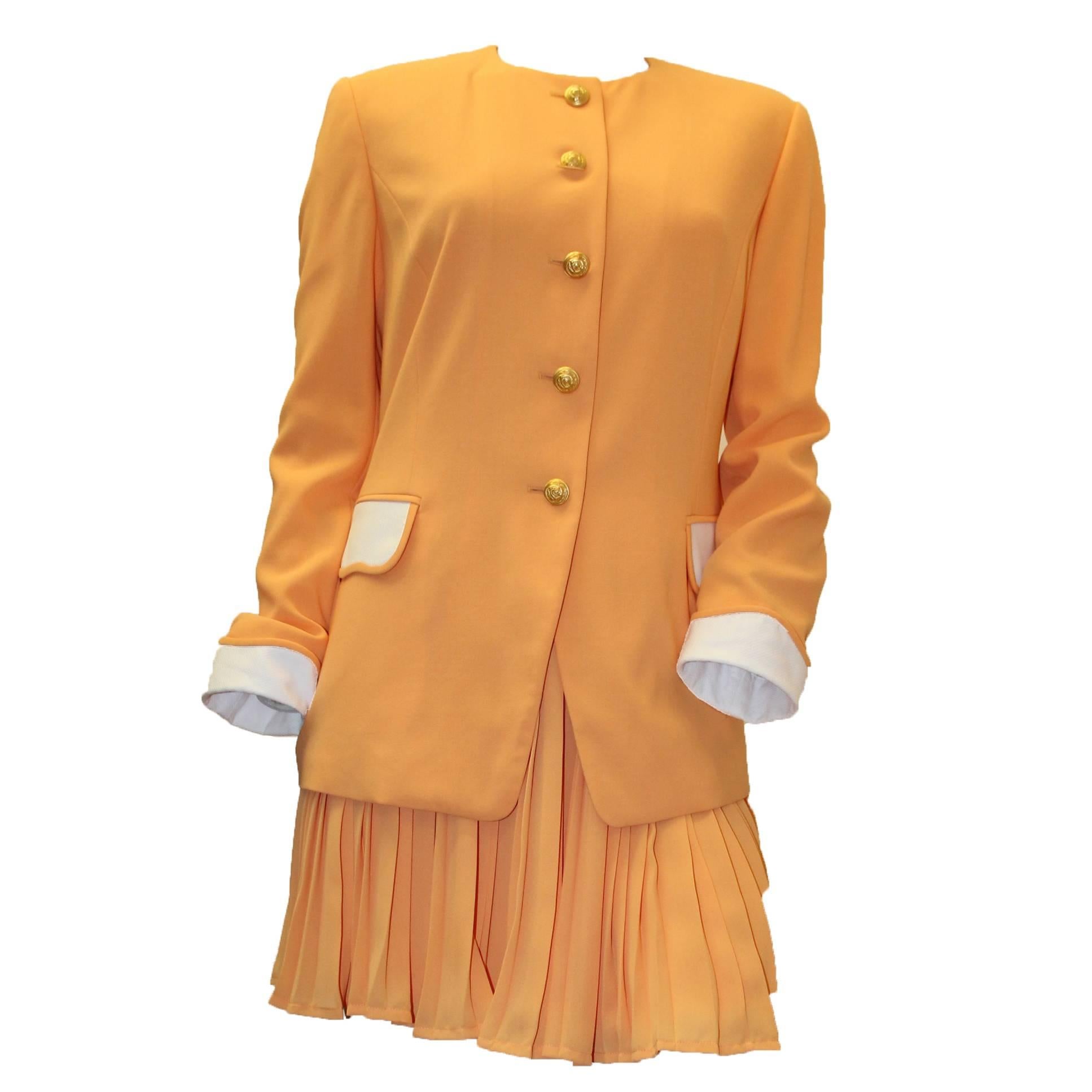 1980s Escada Two Piece Jacket and Skirt Set For Sale