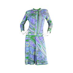 Emilio Pucci Printed Silk Jersey Shift Dress, 1960s 