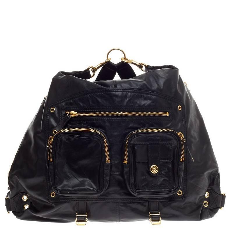 Gucci Darwin Cabrio-Rucksack Leder groß
