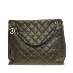 Chanel Chic Shopping Tote Quilted Caviar North South