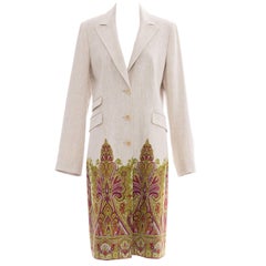 Etro Paisley Printed Lightweight Linen Coat, Spring 2007