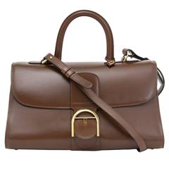 Delvaux Brillant East West Pecari Box Calfskin Leather