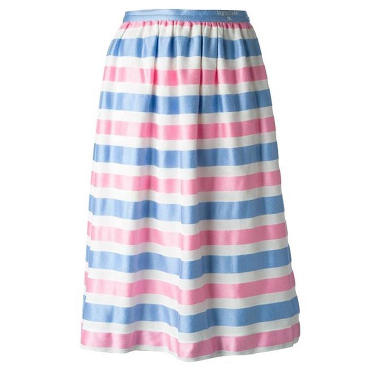 1970s Multico Stripes Courrèges Skirt at 1stDibs