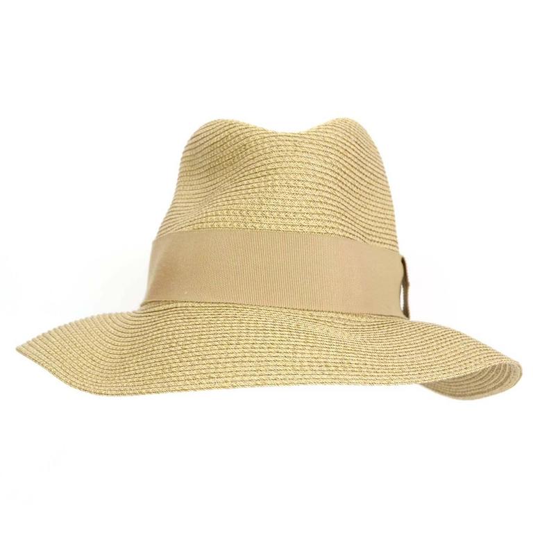 Hermes Tan Woven Panama Hat sz 58 For 