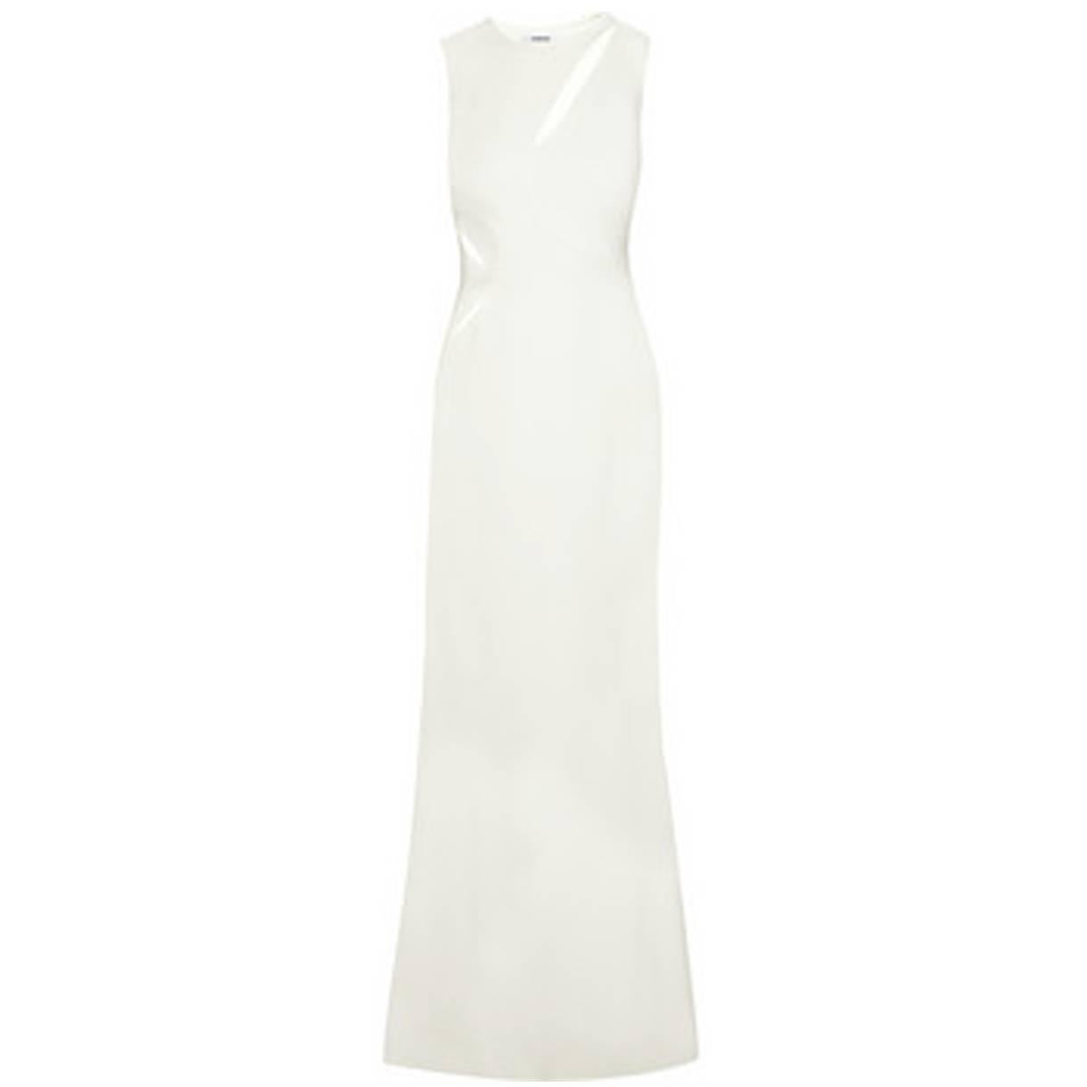 Versace Assymetrical  Cutout silk-cady gown  For Sale