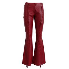 Dolce & Gabbana Cherry Leather Pants 2