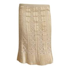 Dolce & Gabbana Lace Silk Skirt Size 42 4