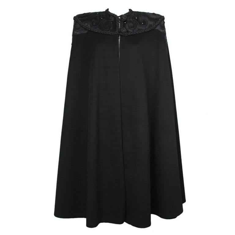 Victorian Black Evening Cape For Sale