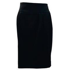 VALENTINO Smart Classic Black Pencil Skirt.  
