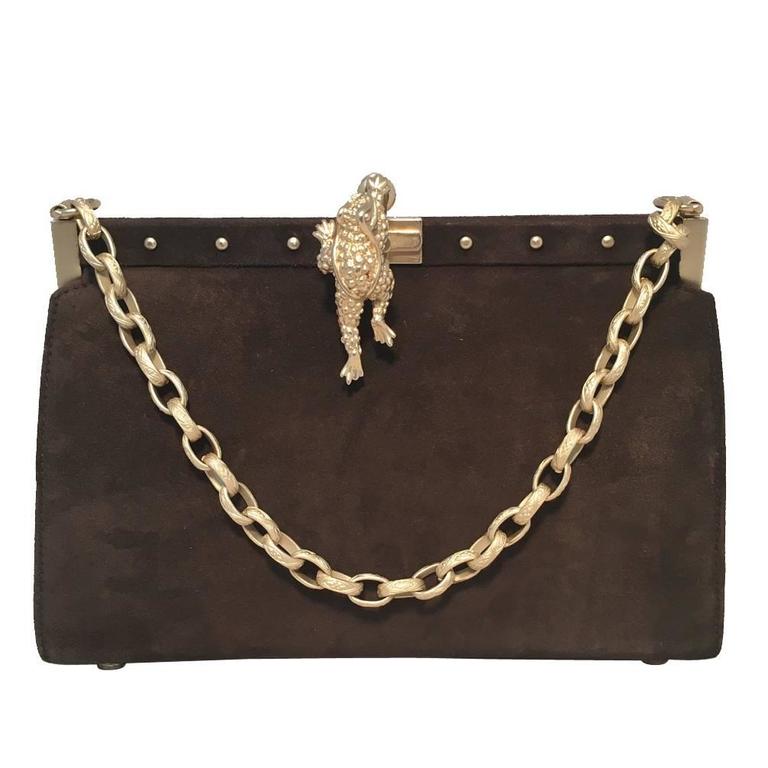 Barry Kieselstein Cord Brown Suede Handbag For At 1stdibs Barry Kieselstein Cord Brown Suede Handbag For