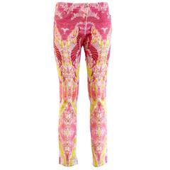 Roberto Cavalli Rose Printed Jeans