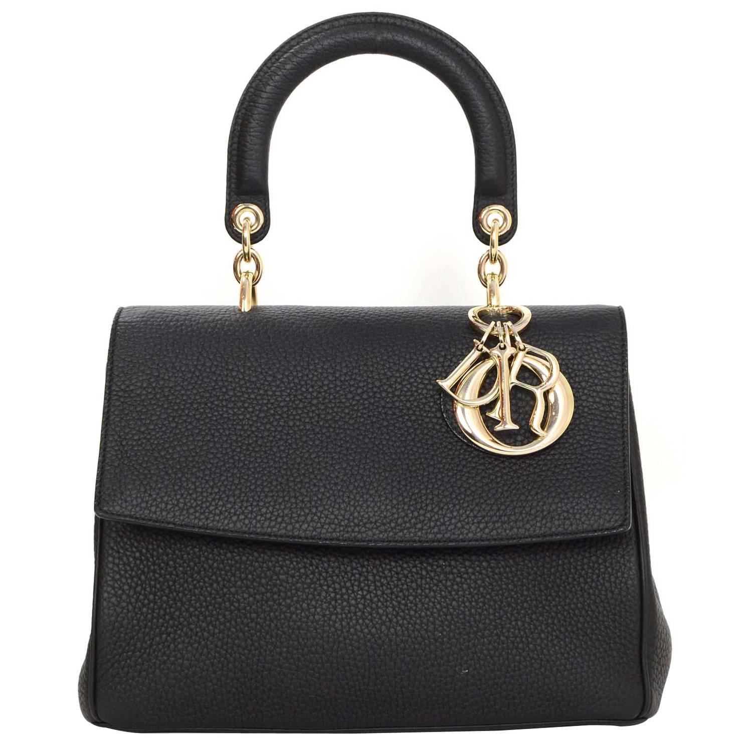 Christian Dior Black Leather Small Be Dior Bag GHW rt. $4,400 For Sale