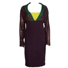 Rare Gianni Versace Couture Fw 1997 Colorblock Dress 5