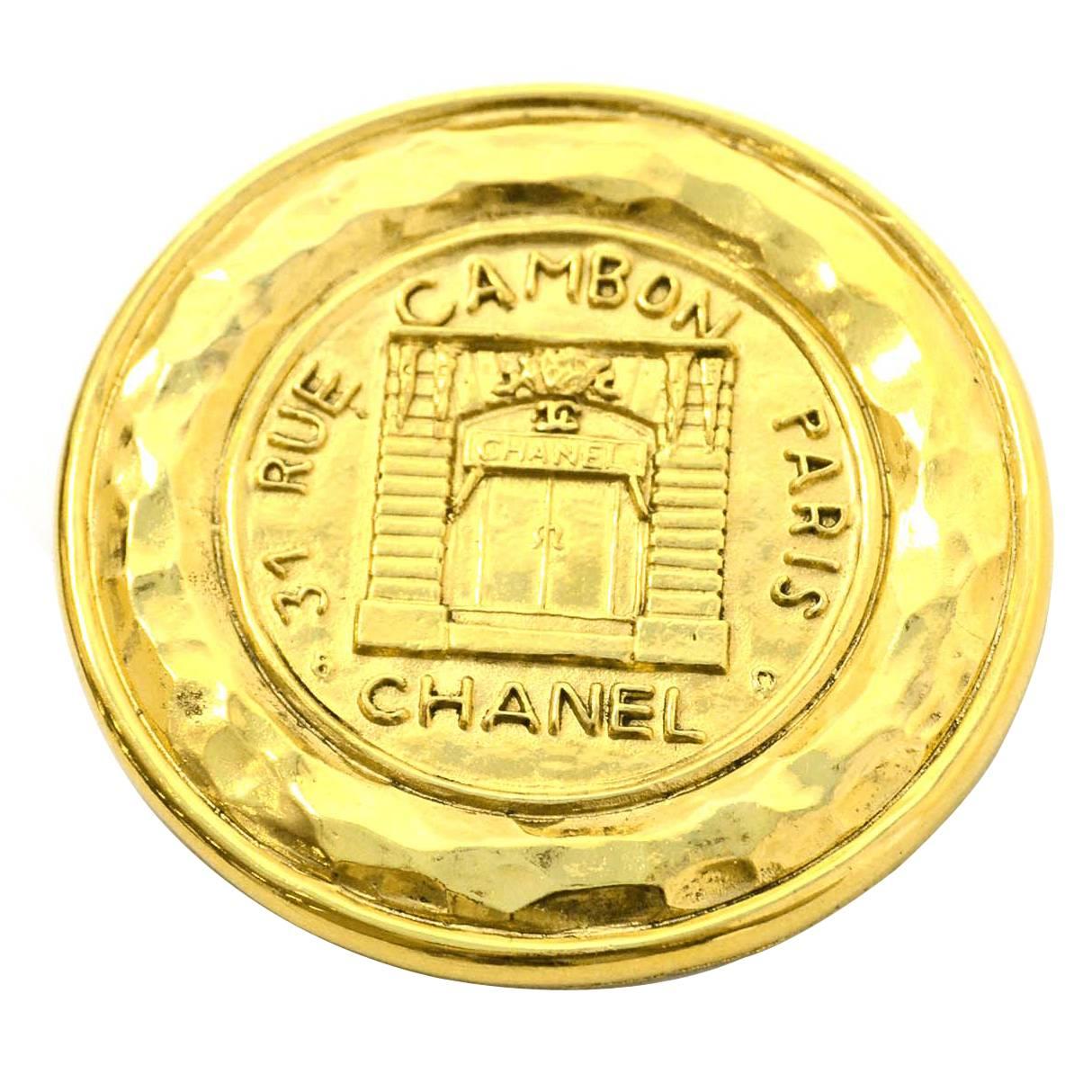 Chanel Vintage '90s Gold Coin Brooch