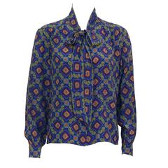 1970's Celine Printed Blouse