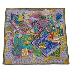 Hermes "Cavaliers du Caucase" Silk Twill Scarf 90cm