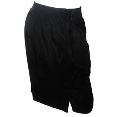 Chanel Black Velvet Skirt