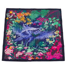 Hermes "Flamingo Party" Silk Twill Scarf 90cm 