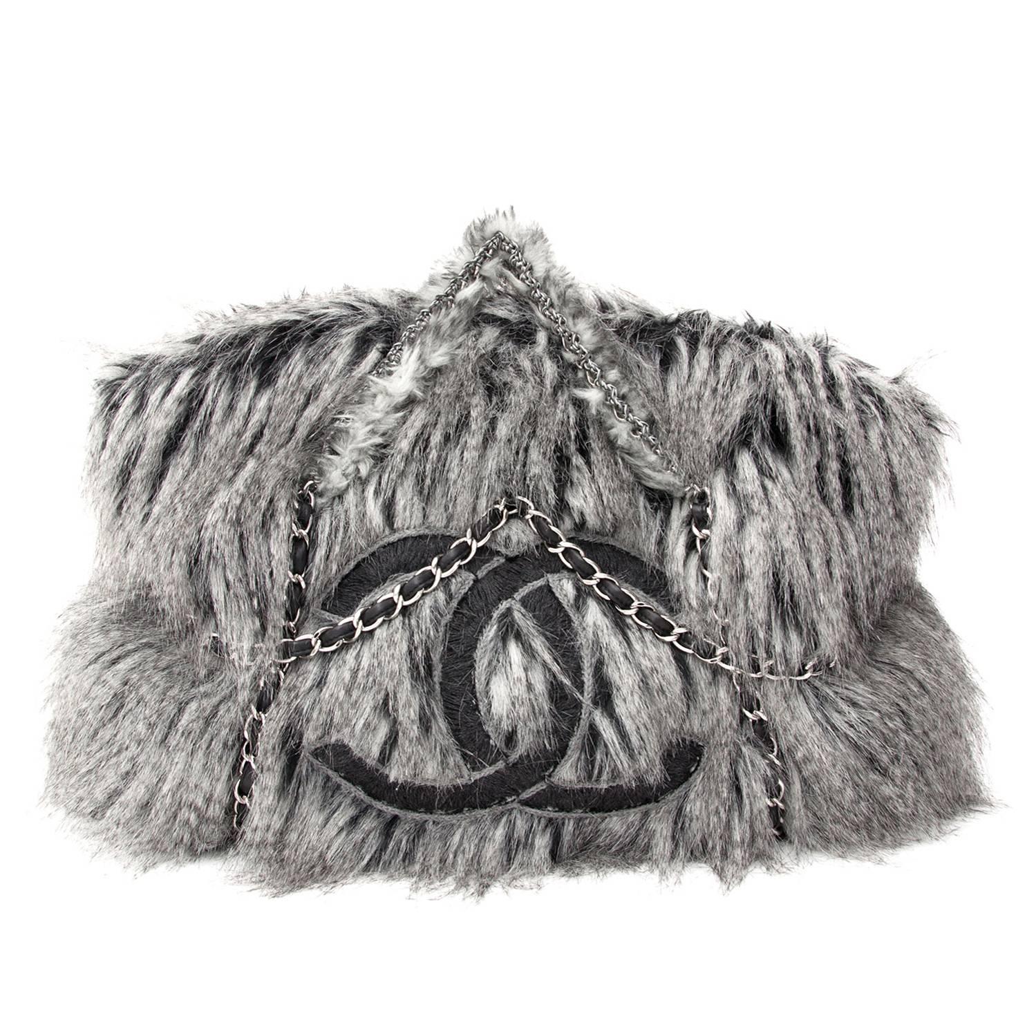 Chanel Faux Fur Arctic Fantasy Fur Tote Bag