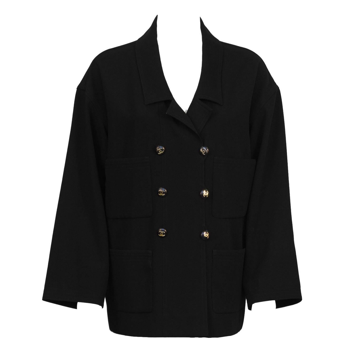 1980's Chanel Black Jacket/Blazer