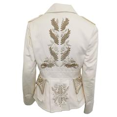 Chloe Vintage With tags Embroidered Jacket Porcelaine Cotton sz 40