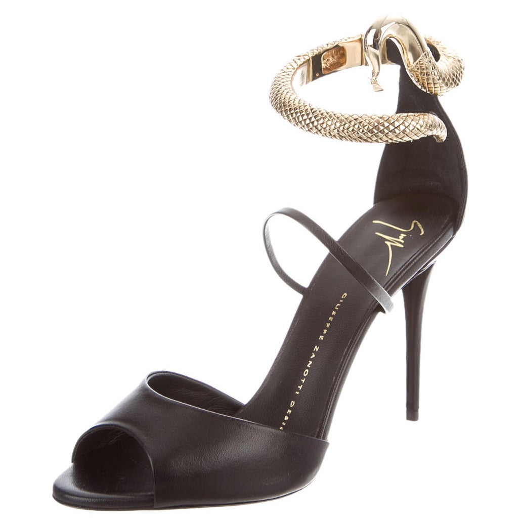 Giuseppe Zanotti NEW and SOLD OUT Black Gold Snake Heels Strappy Sandals in  Box at 1stDibs | giuseppe zanotti snake heels, giuseppe snake heels,  zanotti snake heels