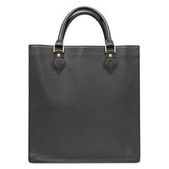 Vintage Louis Vuitton Sac Plat PM Black Epi Leather Handbag