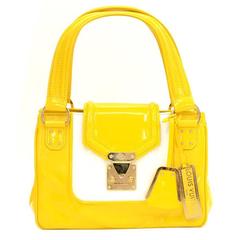 Vintage Louis Vuitton Yellow Sac Bicolore Vernis Leather Hand Bag - 2003 Limited