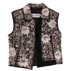 Dolce&Gabbana black leather vest 8
