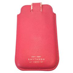 Smythson Pink Cell Phone / Card Holder