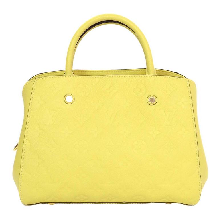 Louis Vuitton Citrine Yellow Monogram Empreinte Montaigne BB Crossbody Bag  GHW For Sale at 1stDibs