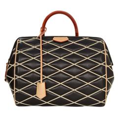 Louis Vuitton Black & Nude Malletage Doc PM Bag GHW