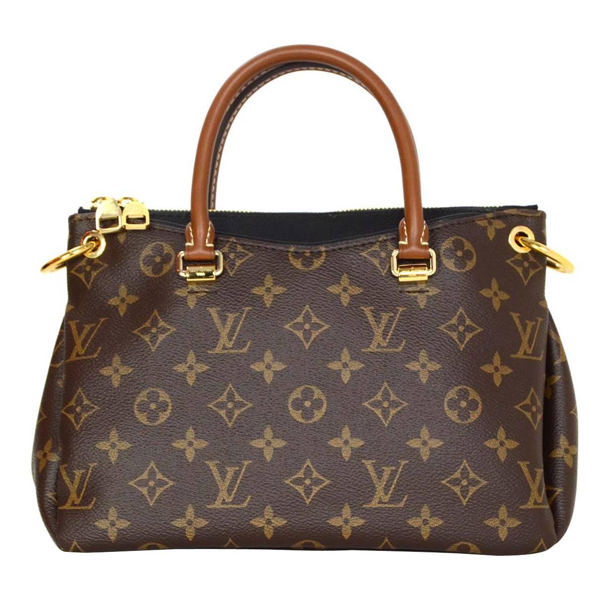 Louis Vuitton Monogram Canvas and Black Leather Pallas BB Crossbody Bag GHW at 1stdibs