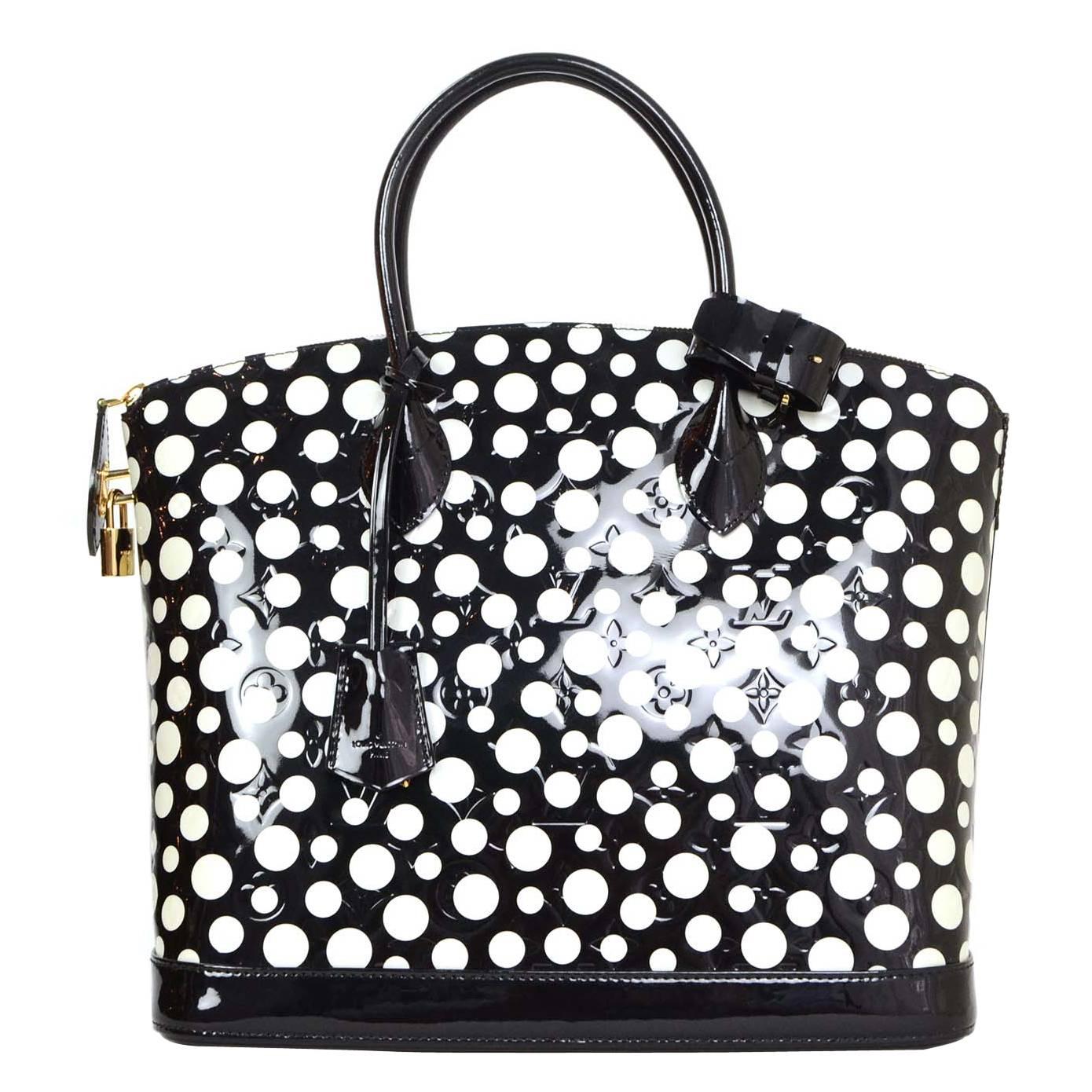 Louis Vuitton Rare Yayoi Kusama Dots Infinity Vernis Lockit MM Bag GHW