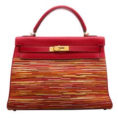 Hermes Red Vibrato 32cm Kelly 2